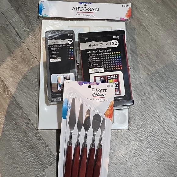 Acrylic Paint Set with Palette Knives - Picture 1 of 5